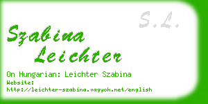 szabina leichter business card